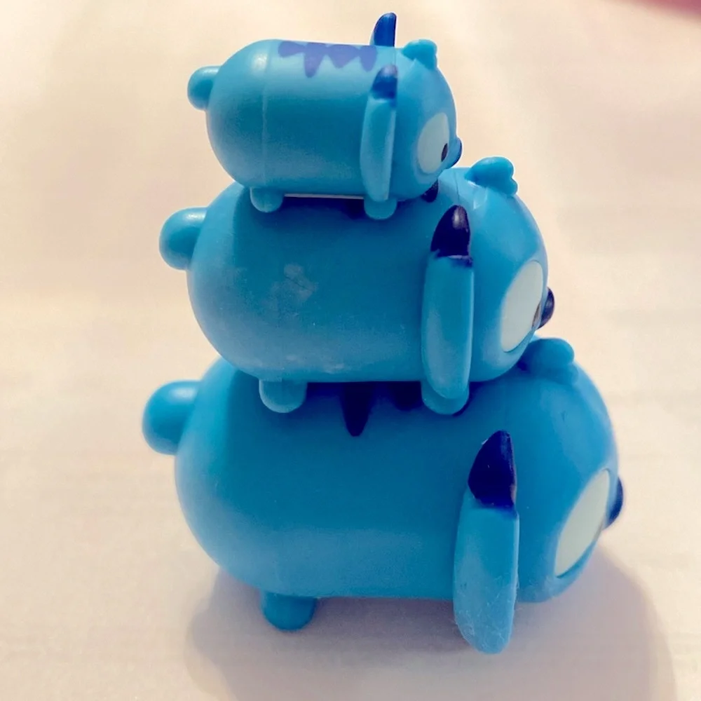 Tsum Tsum Stitch 3 each - small, medium and large.